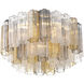 Addis 7 Light 22.25 inch Polished Chrome Flush Mount Ceiling Light in Tronchi Glass Autumn
