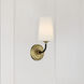 Niles Bath Sconce Wall Light in Black Forged and Modern Gold