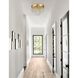 Winham 4 Light 16 inch Antique Gold Flush Ceiling Light in Antique Brass and Black