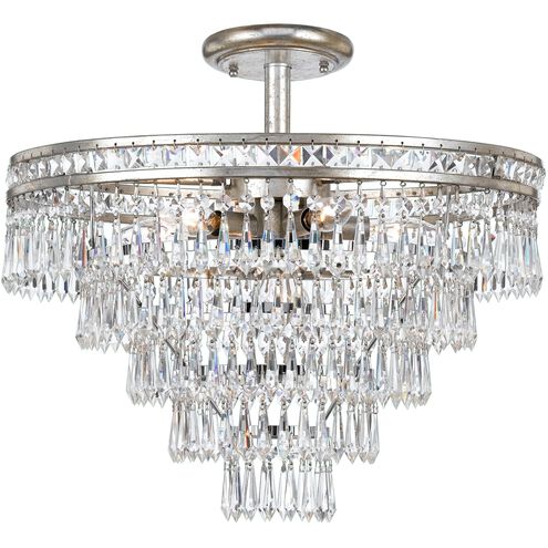 Mercer 7 Light 20 inch Olde Silver Semi Flush Ceiling Light