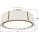 Fulton 6 Light 24 inch Antique Gold Semi Flush Ceiling Light
