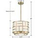 Danielson 4 Light 16.75 inch Vibrant Gold Mini Chandelier Ceiling Light