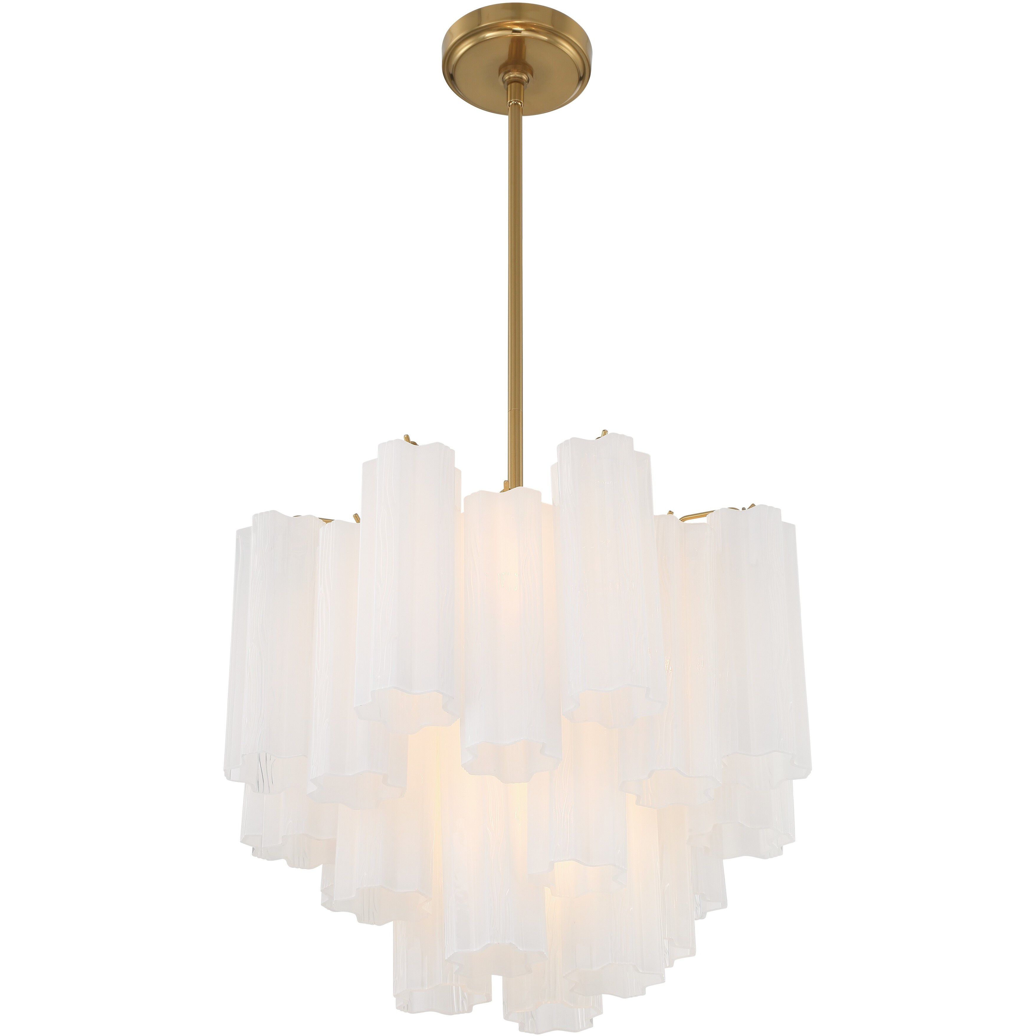 Addis 4 Light 17.75 inch Aged Brass Mini Chandelier Ceiling Light in White
