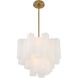 Addis 4 Light 17.75 inch Aged Brass Chandelier Ceiling Light in White