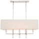 Paxton 8 Light 38 inch Polished Nickel Linear Chandelier Ceiling Light