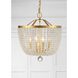 Rylee 4 Light 16.5 inch Antique Gold Mini Chandelier Ceiling Light