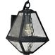 Glacier 1 Light 12.75 inch Black Charcoal Outdoor Sconce in Water