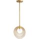 Doral 1 Light 10 inch Renaissance Gold Mini Pendant Ceiling Light