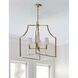 Baxter 4 Light 22 inch Aged Brass Lantern Chandelier Ceiling Light