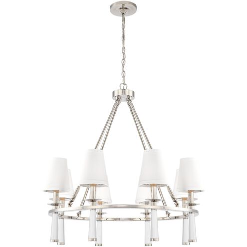 Baxter 8 Light 31.5 inch Polished Nickel Chandelier Ceiling Light