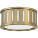 Kendal 2 Light 9.5 inch Vibrant Gold Flush Ceiling Light