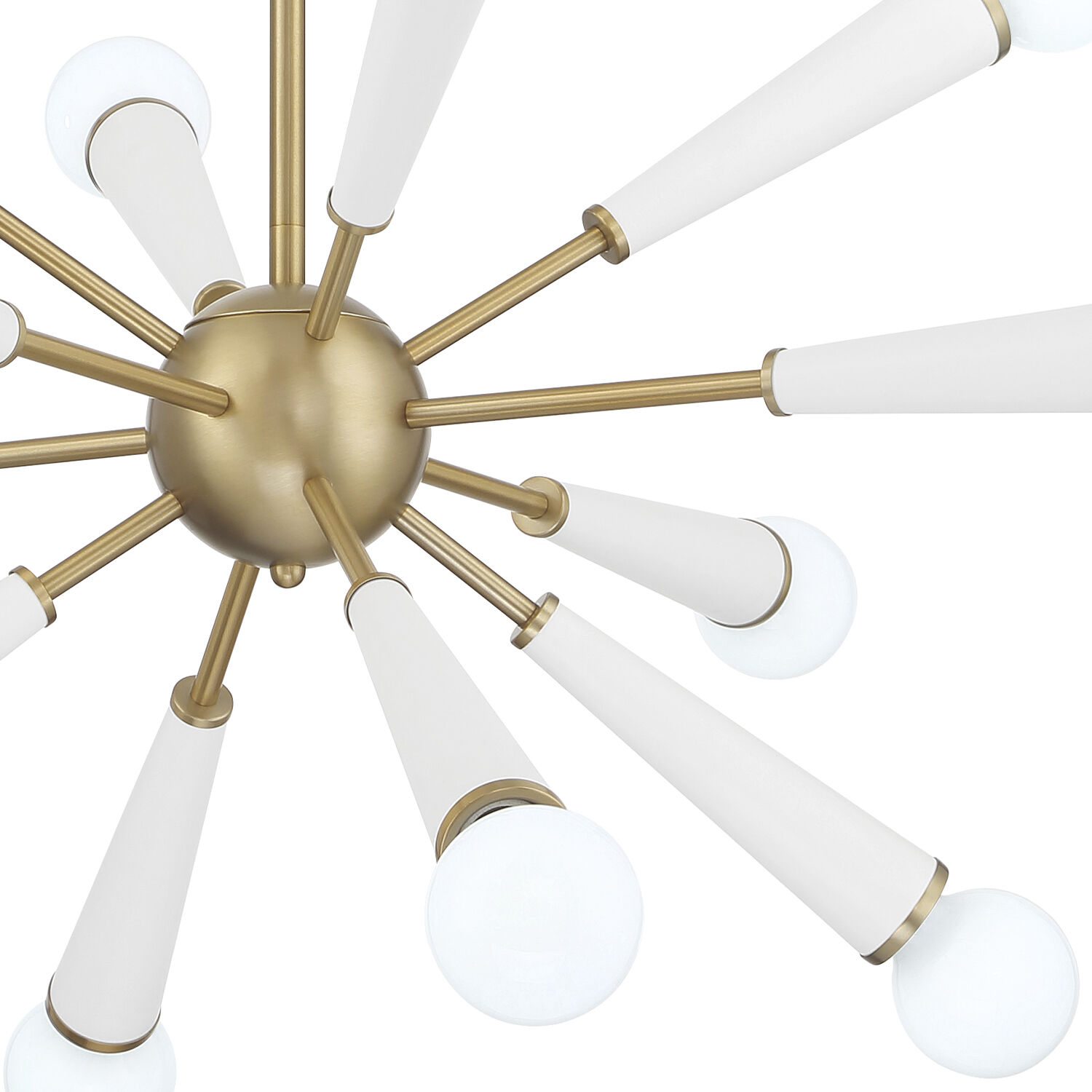 Zodiac 12 Light 34 inch Aged Brass and Matte White Chandelier Ceiling Light