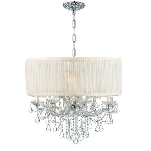 Brentwood 12 Light 30 inch Polished Chrome Chandelier Ceiling Light in Silk, Hand Cut Crystal