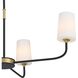 Niles 4 Light 34 inch Black Forged and Modern Gold Chandelier Ceiling Light