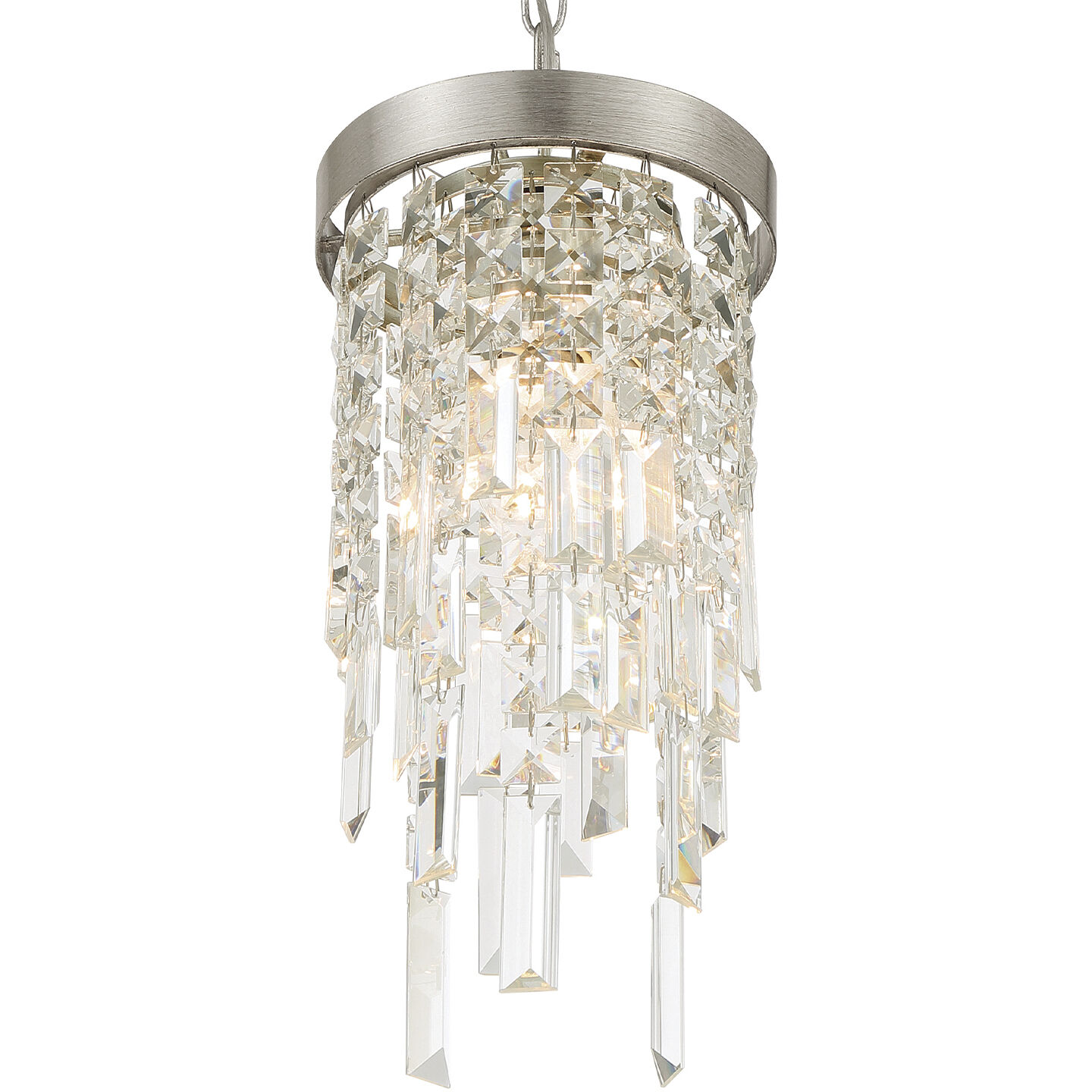 Winfield 1 Light 7 inch Antique Silver Mini Chandelier Ceiling Light