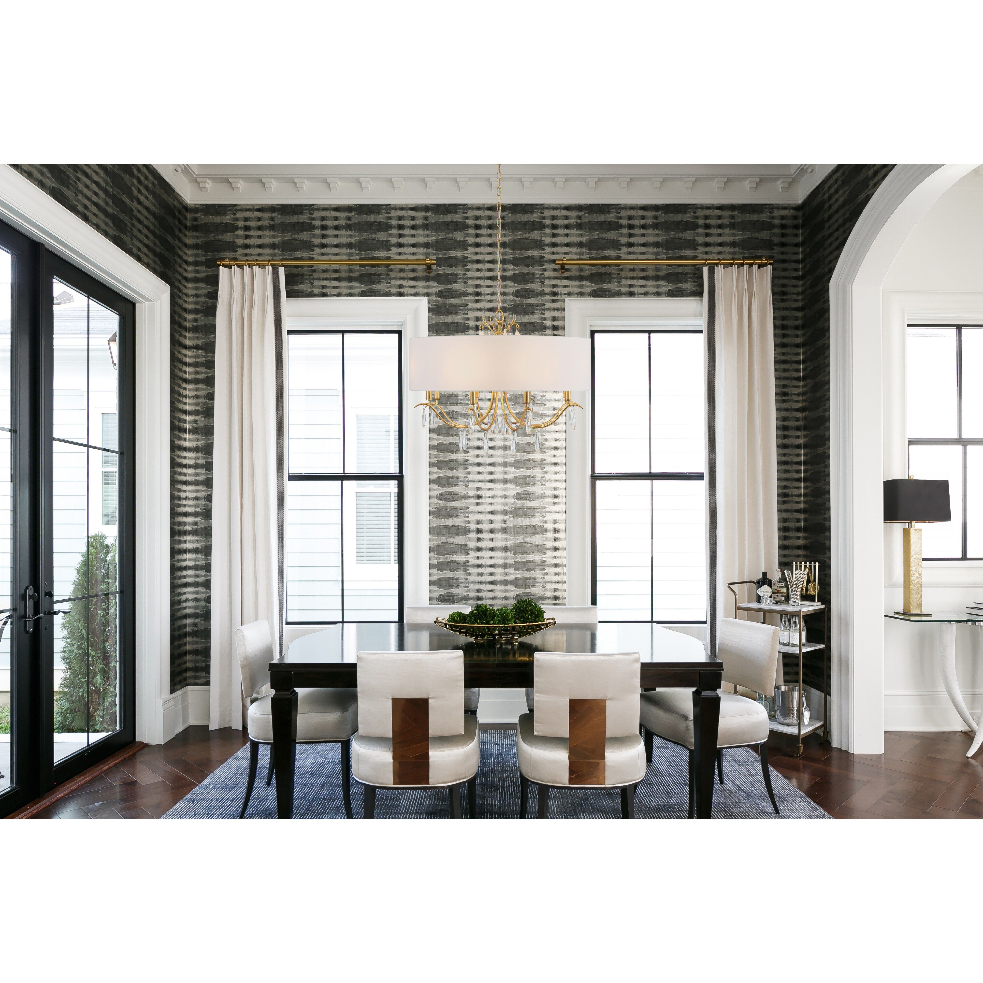 Rollins 8 Light 32 inch Antique Gold Chandelier Ceiling Light