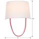 Stella 2 Light 10 inch Polished Chrome and Red Cord Sconce Wall Light