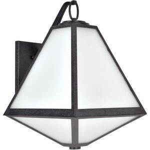 Glacier 3 Light 21 inch Black Charcoal Outdoor Wall Mount