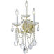 Maria Theresa Sconce Wall Light in Clear Hand Cut, Gold