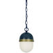 Capsule 3 Light 12.25 inch Matte Black and Textured Gold Outdoor Pendant, Brian Patrick Flynn
