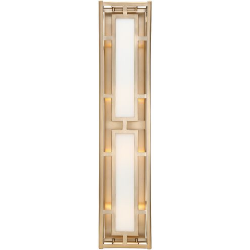 Hillcrest 4 Light 28 inch Vibrant Gold Bathroom Vanity Light Wall Light