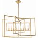 Capri 9 Light 39 inch Antique Gold Chandelier Ceiling Light
