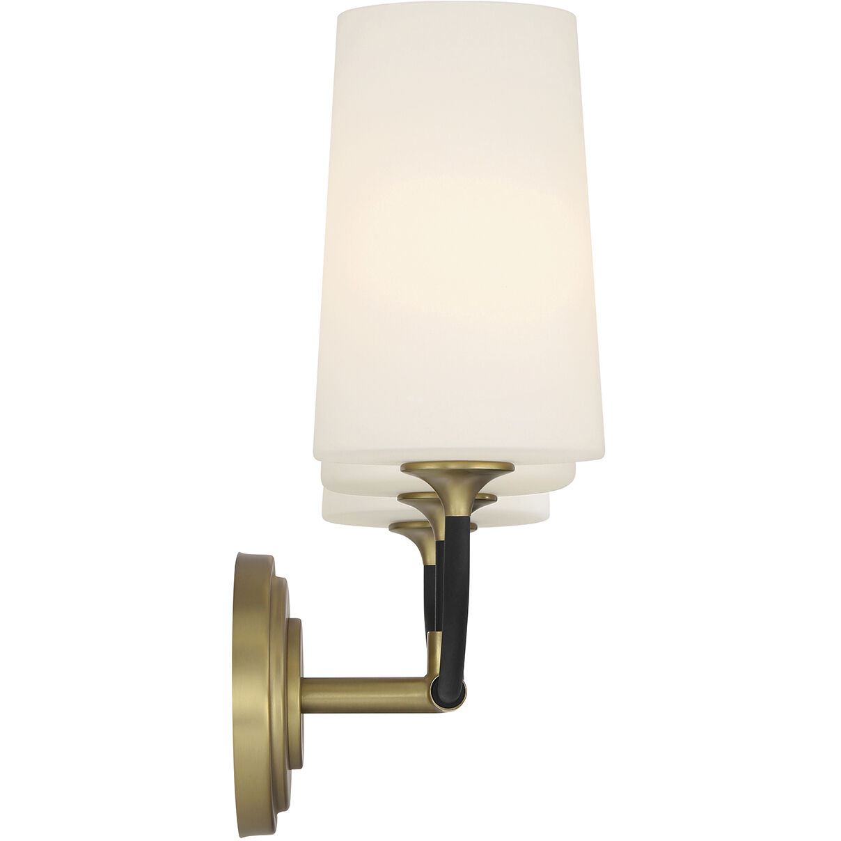 Niles 3 Light 23.5 inch Black Forged and Modern Gold Bath Vanity Wall Light