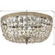 Westbury 3 Light 14 inch Olde Brass Flush Ceiling Light in Golden Teak Hand Cut