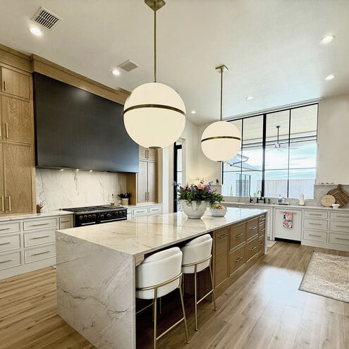 Truax 4 Light 30 inch Aged Brass Pendant Ceiling Light