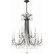 Karrington 12 Light 30 inch Matte Black Chandelier Ceiling Light
