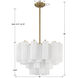 Addis 9 Light 22 inch Aged Brass Chandelier Ceiling Light in Tronchi Glass White
