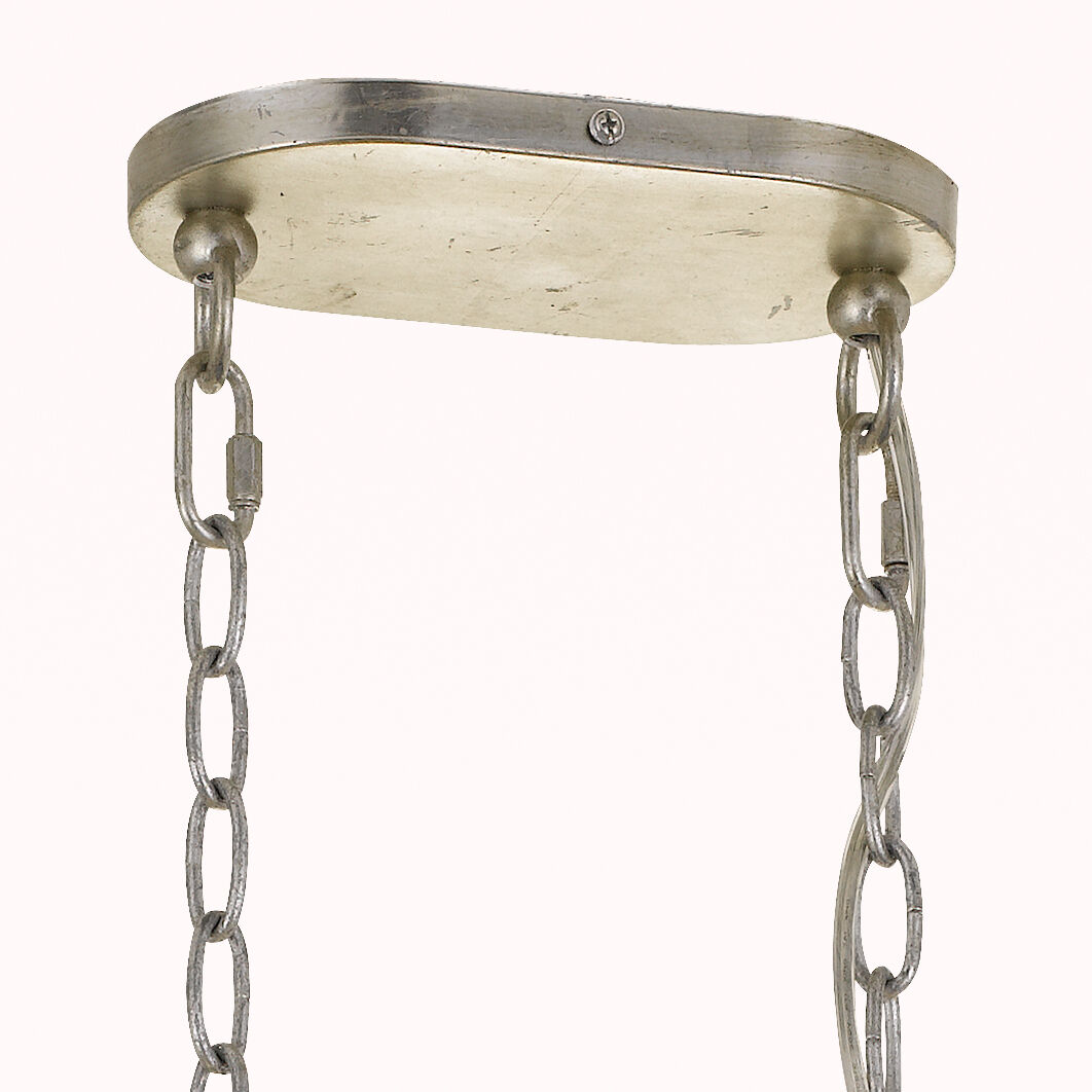 Brielle 6 Light 30 inch Antique Silver Linear Chandelier Ceiling Light