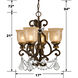 Norwalk 4 Light 17 inch Bronze Umber Mini Chandelier Ceiling Light in Clear Spectra