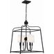 Sylvan 4 Light 21.5 inch Black Forged Chandelier Ceiling Light