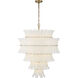 Abigail 21 Light 30 inch Aged Brass Chandelier Ceiling Light in White