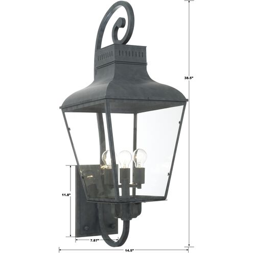 Dumont 4 Light 38.5 inch Graphite Outdoor Sconce