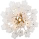 Addis 4 Light 17.75 inch Aged Brass Mini Chandelier Ceiling Light in White