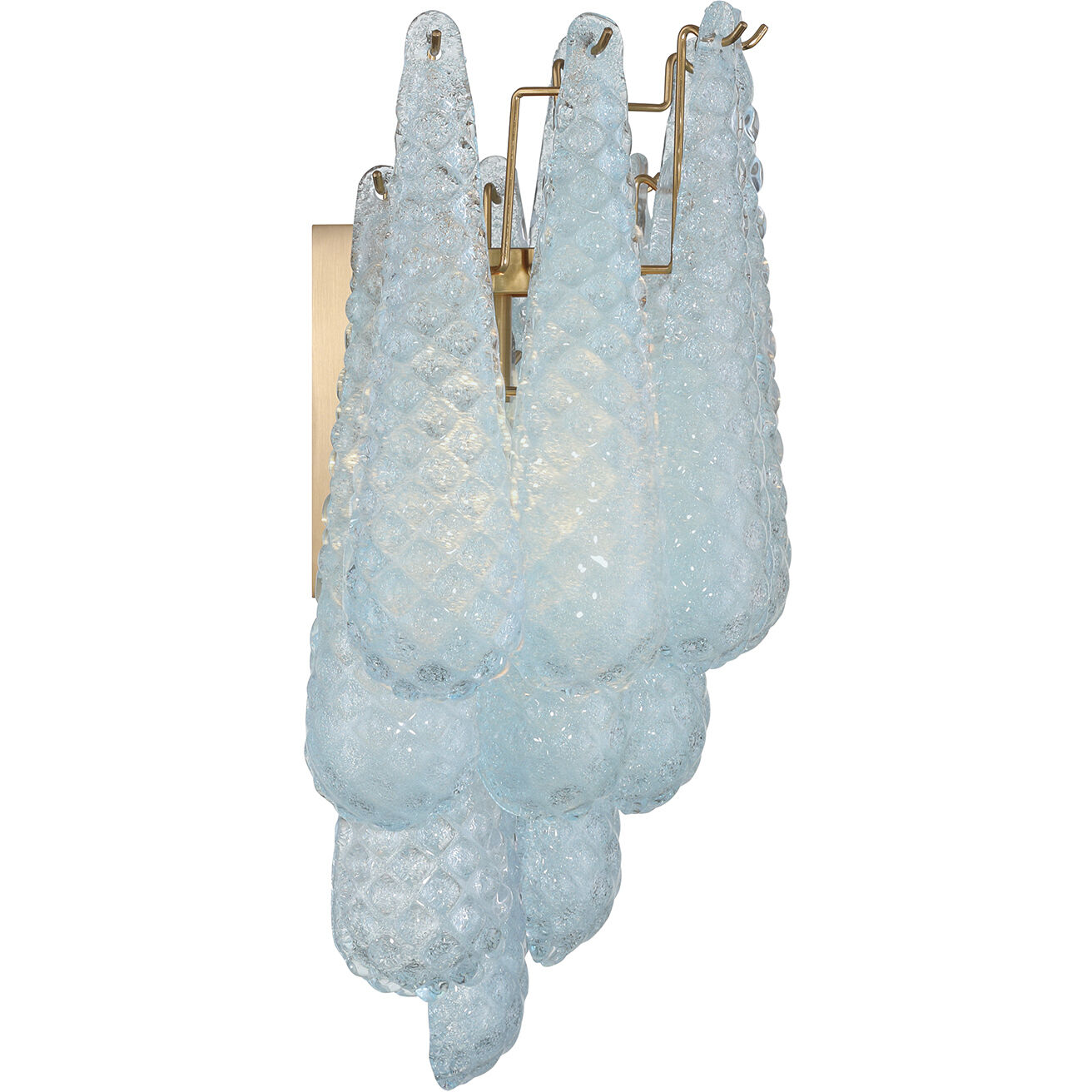 Ollie Bath Wall Light in Sand Glass Blue