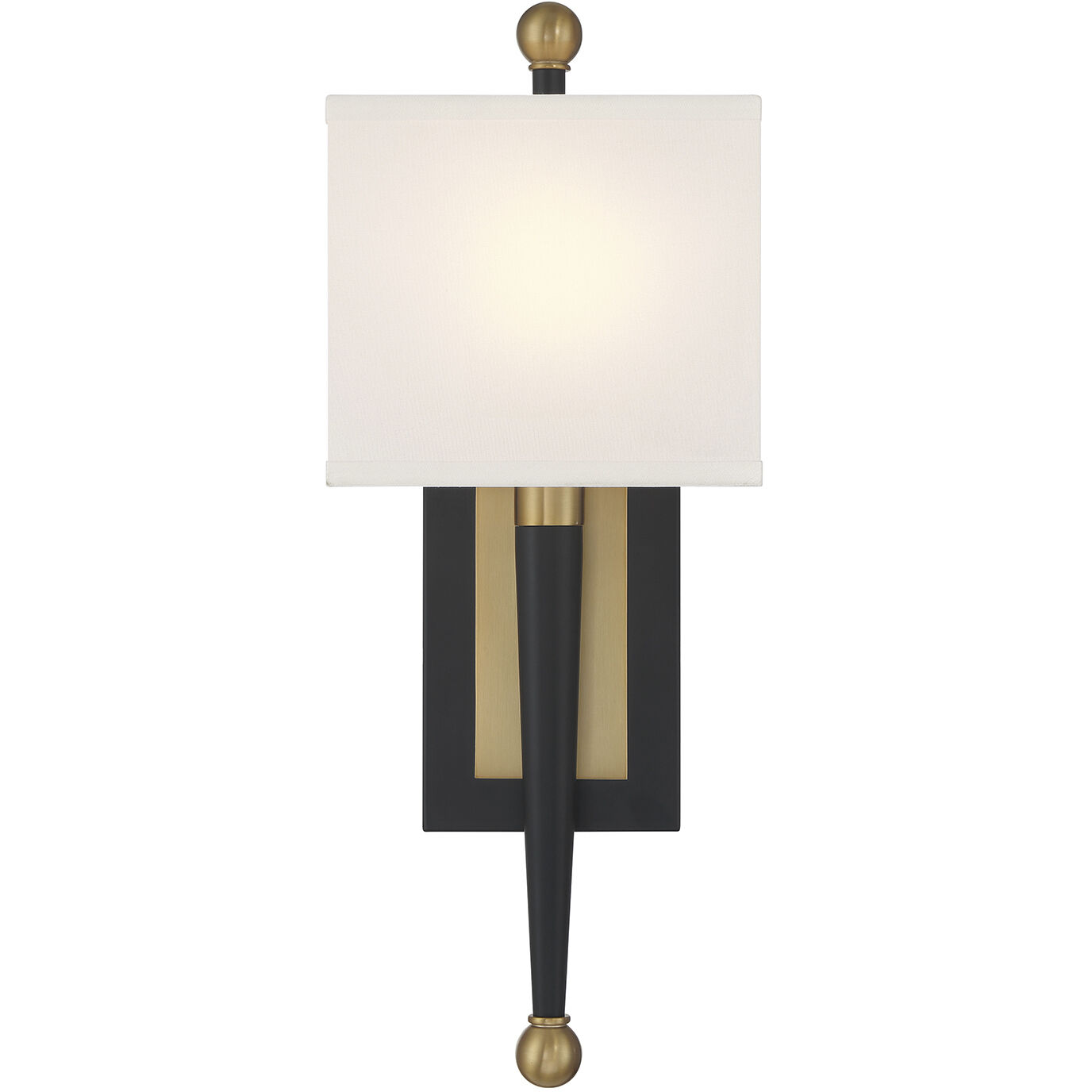 Ardson Wall Sconce Wall Light in Matte Black and Vibrant Gold