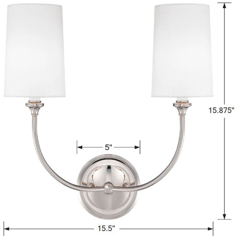 Sylvan Sconce Wall Light in Polished Nickel