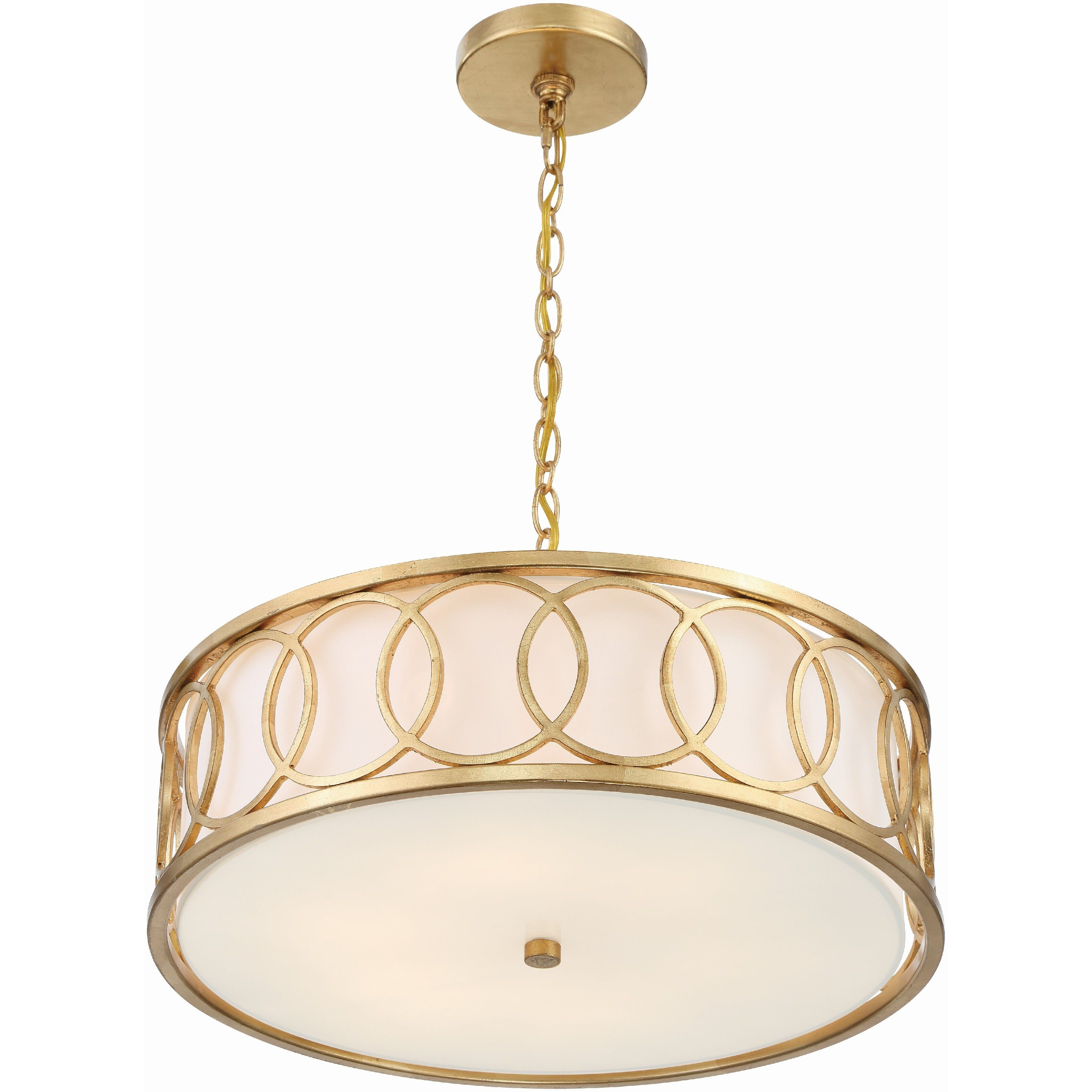 Graham 6 Light 18 inch Antique Gold Chandelier Ceiling Light