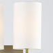 Veronica Bath Wall Light in Aged Brass