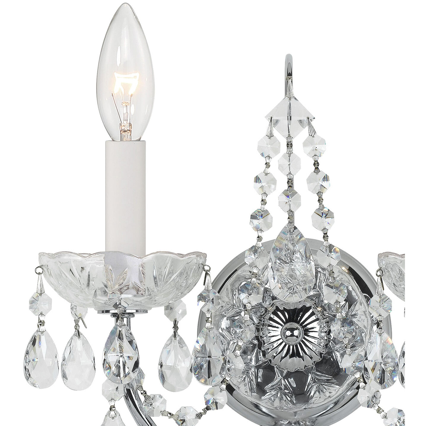 Imperial Sconce Wall Light in Clear Hand Cut