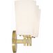 Colton 3 Light 23.25 inch Aged Brass Sconce Wall Light