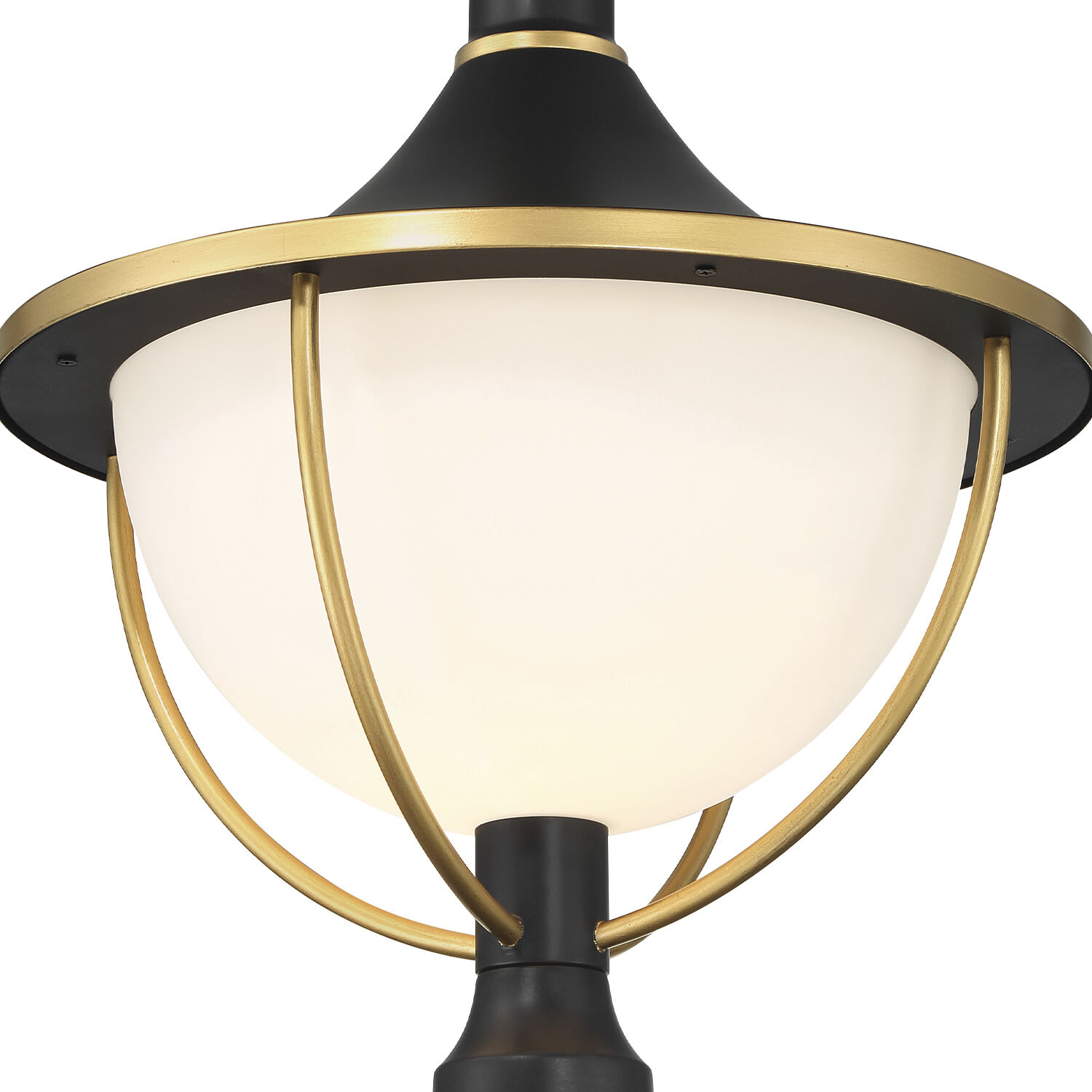 Atlas 1 Light 20.75 inch Matte Black and Textured Gold Outdoor Post