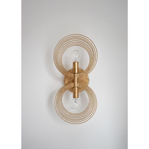 Doral 2 Light 7.75 inch Renaissance Gold ADA Sconce Wall Light