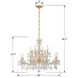 Maria Theresa 12 Light 29 inch Gold Chandelier Ceiling Light in Clear Swarovski Strass