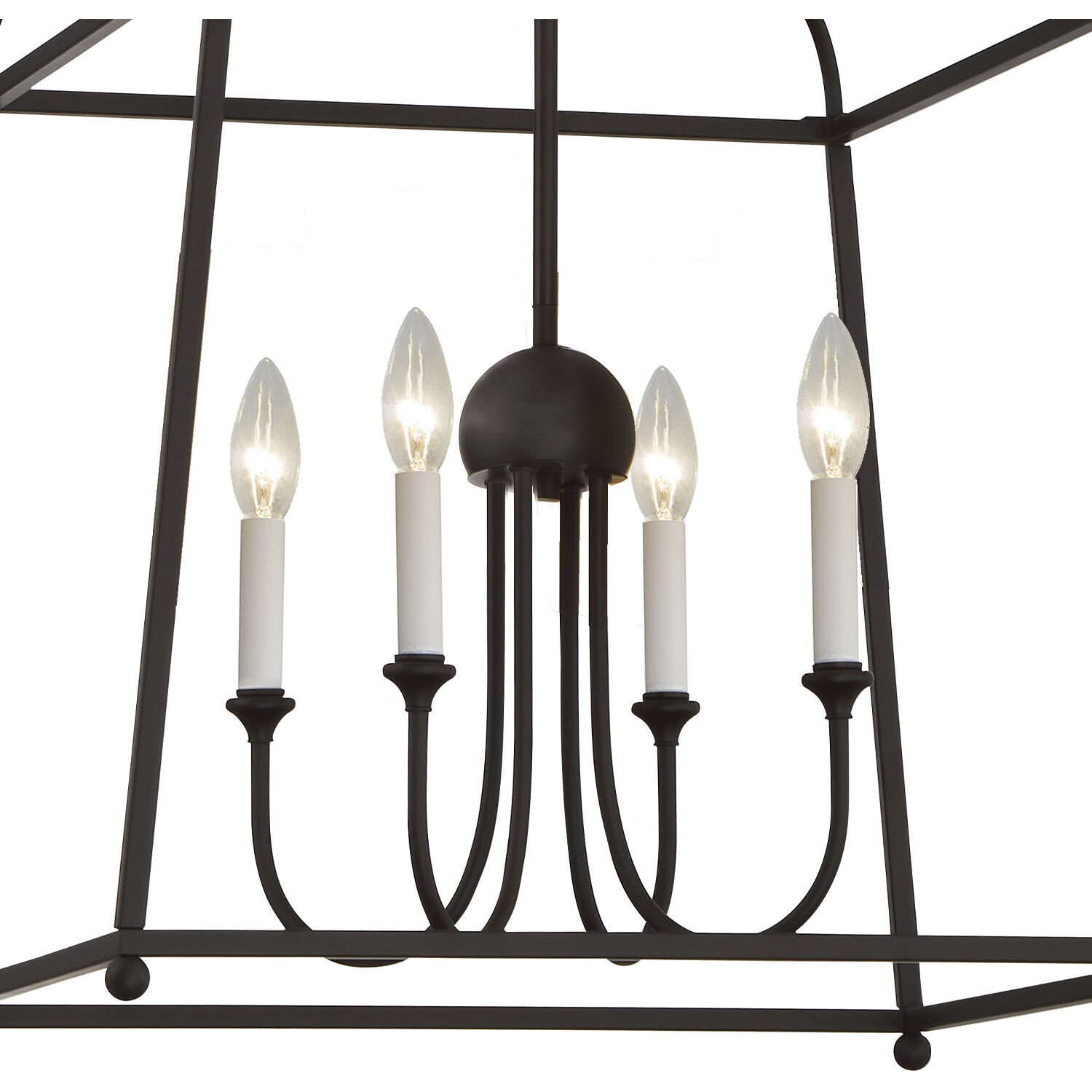 Sylvan 4 Light 21.5 inch Black Forged Lantern Chandelier Ceiling Light