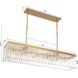Emory 6 Light 49 inch Modern Gold Linear Chandelier Ceiling Light