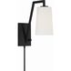 Avon 10.25 inch 60.00 watt Matte Black Task Sconce Wall Light